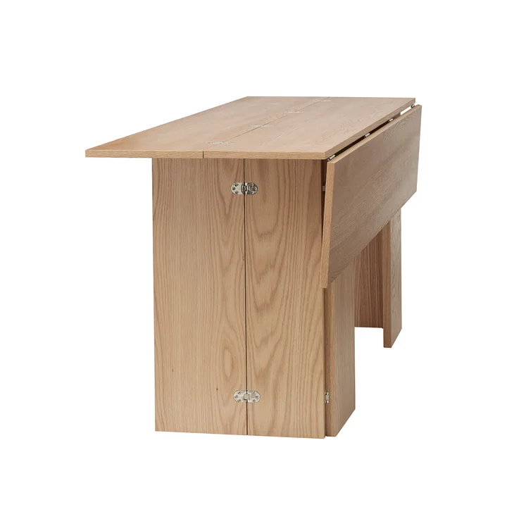 Flip Tafel, 3-voudig inklapbaar in eik van Design House Stockholm - Inklapbaar 2