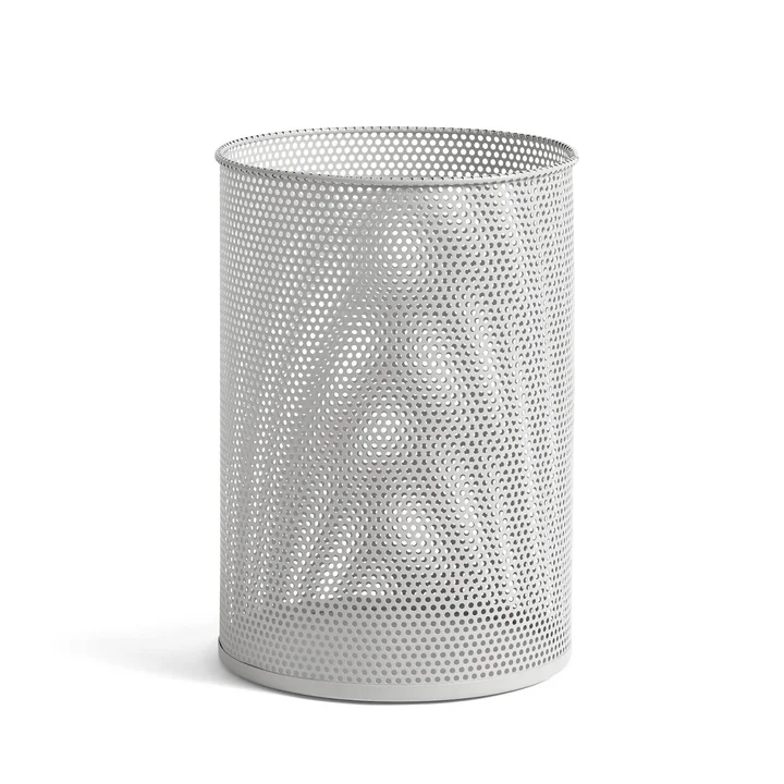 Perforated Bin L, Ø 30,5 x H 44 cm van HAY in lichtgrijs