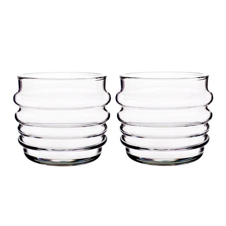 Sukat Makkaralla Waterglas 200 ml (set van 2) van Marimekko in helder