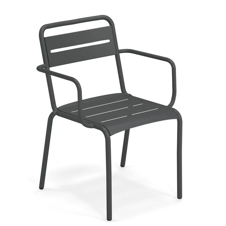 Star Fauteuil in antiek ijzer van Emu