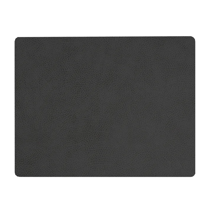 Placemat Square L 35 x 45 cm van Lind DNA in Hippo zwart - antraciet