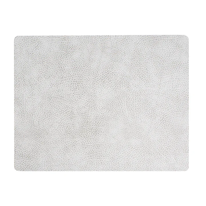 Placemat Square L 35 x 45 cm van Lind DNA in Hippo wit - grijs