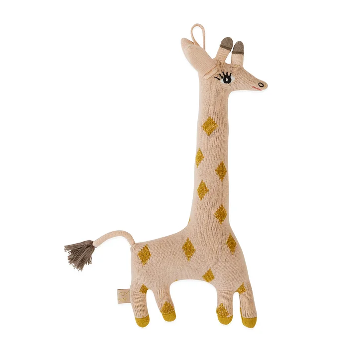 Gebreide knuffel baby giraffe Guggi van OYOY
