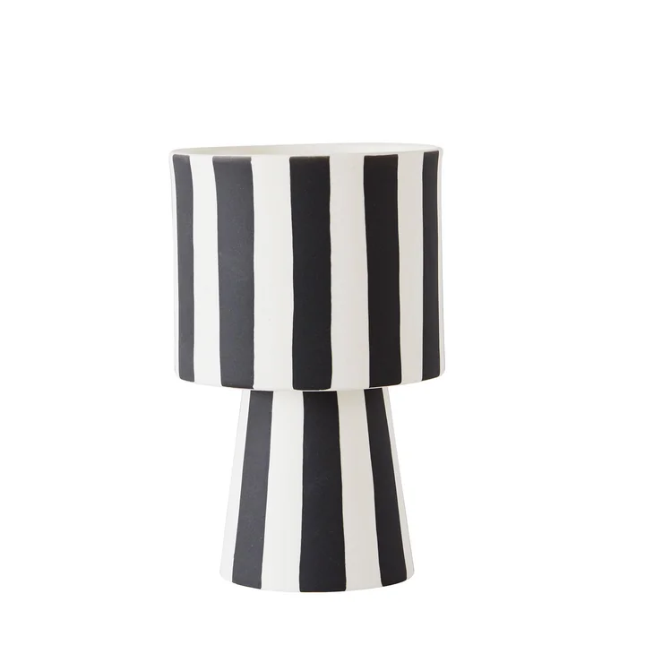 Toppu cachepot Ø 10 x H 15 cm van OYOY in zwart / wit