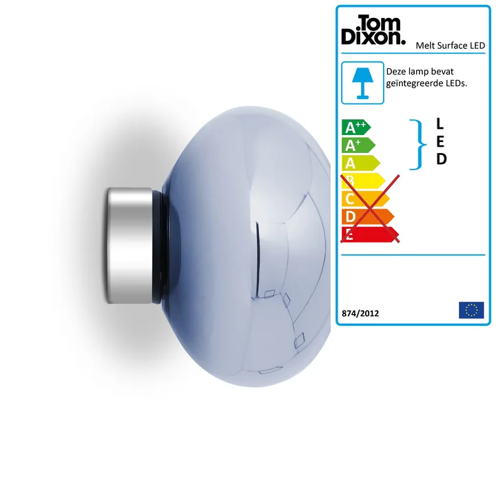 Smelt Mini Surface LED plafondverlichting van Tom Dixon in rook.