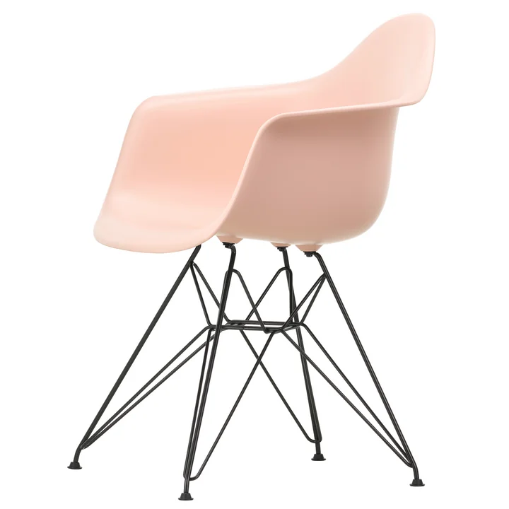 Eames Plastic Armchair DAR Vitra uit in basic donker- / lichtroze