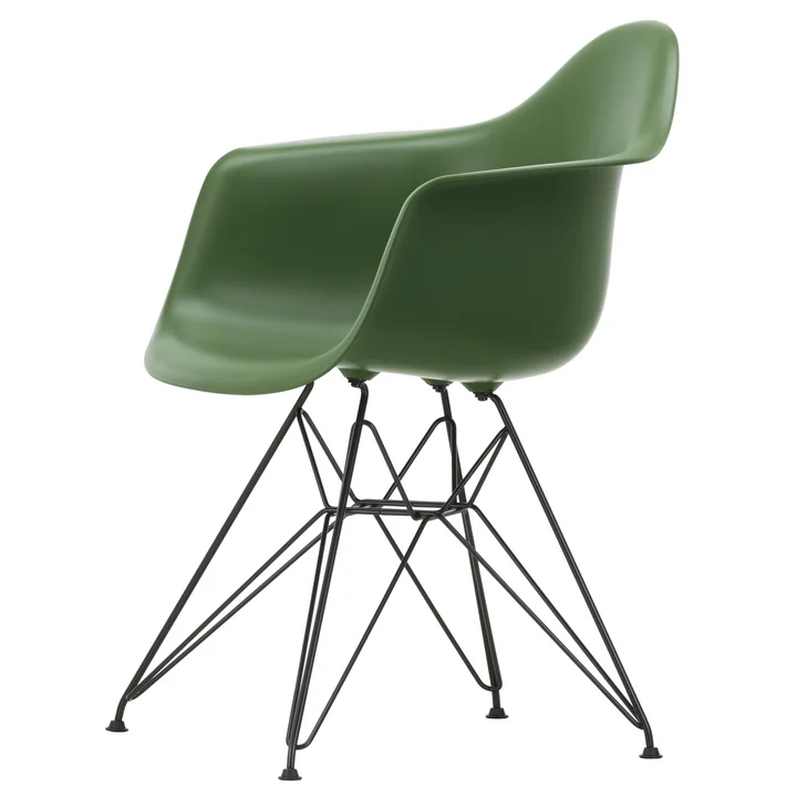 Eames Plastic Armchair DAR Vitra van in basis donker / bos