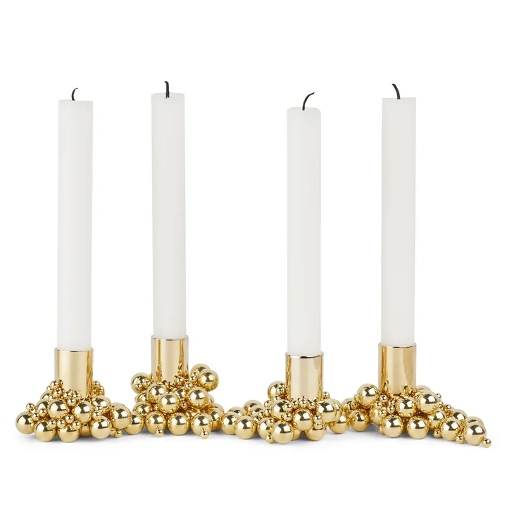 Molekyl kandelaar 4 in brons van Gejst 