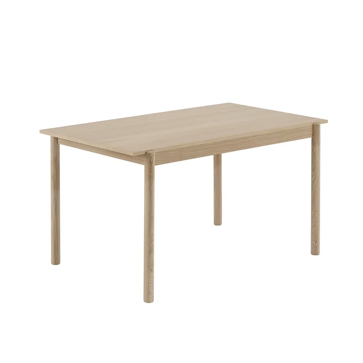 Lineair Houten eettafel 140 x 85 cm in eikenhout van Muuto 