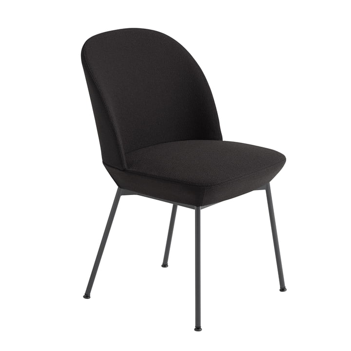 Oslo Side Chair in antraciet zwart/zwart (Ocean 3) van Muuto