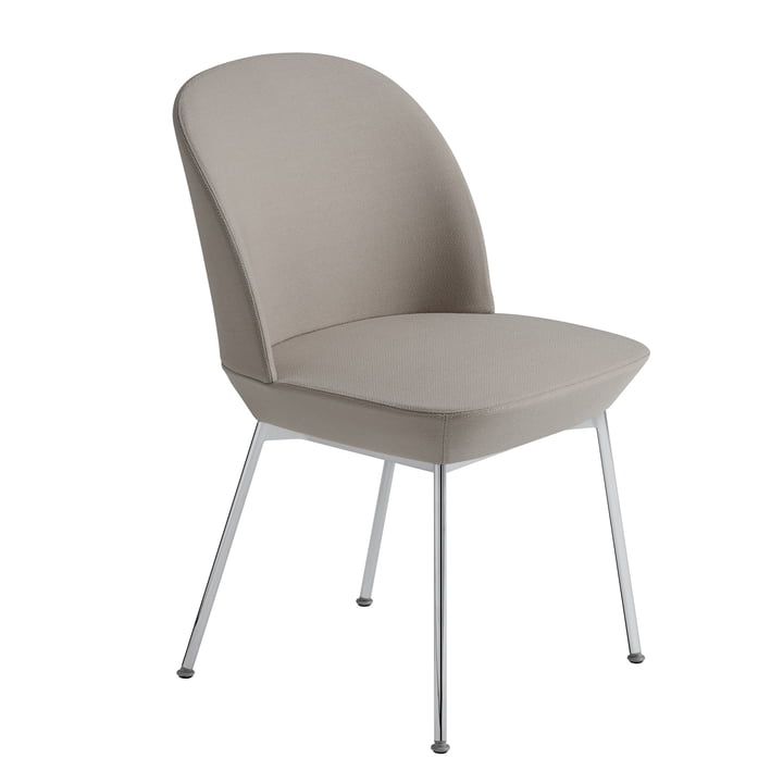 Oslo Side Chair in chroom/beige (Steelcut 2 240) door Muuto 