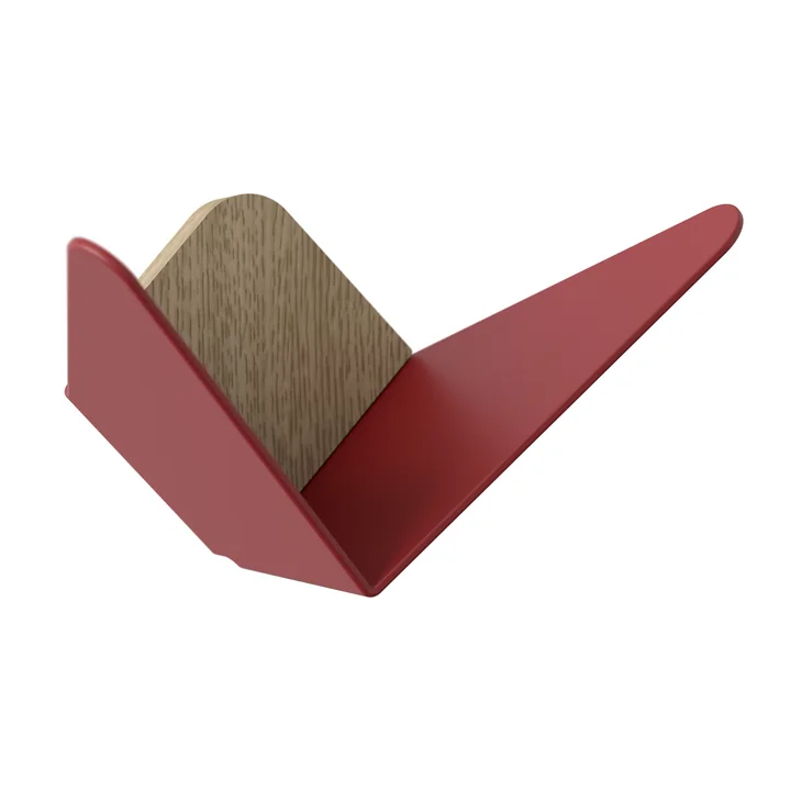 Vlinders muurhaak medium van Umage in robijnrood