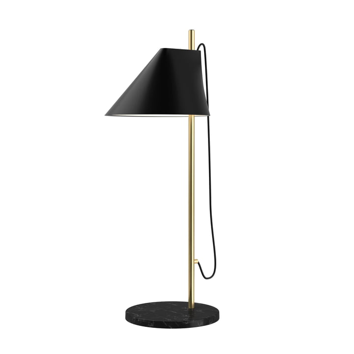 Yuh tafellamp LED door Louis Poulsen in messing/zwart