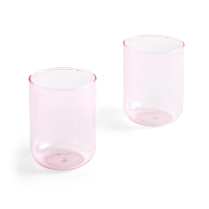Tint Drinkglas 300 ml in roze (set van 2) van Hay