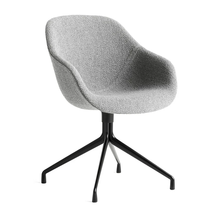About A Chair AAC 121, aluminium met poedercoating zwart / Flamiber grijs C8 van HAY