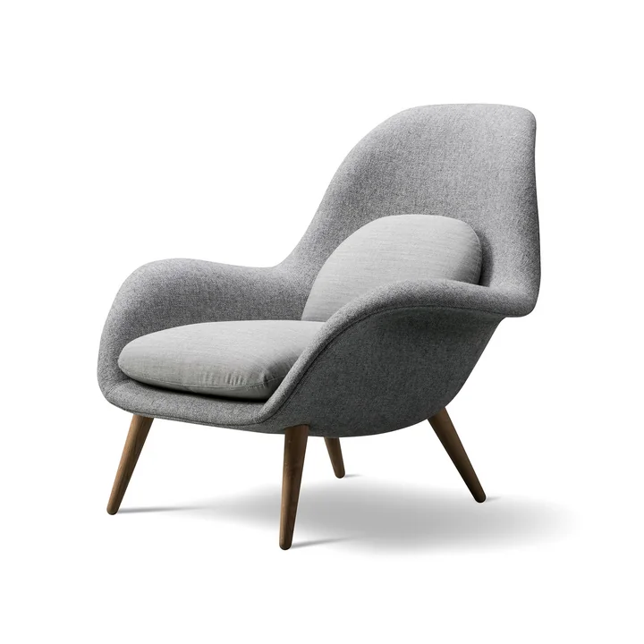 Swoon Fauteuil van Fredericia in eiken geolied / corpus Hallingdal 65 / kussen Canvas 124
