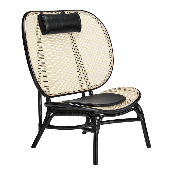 Nomad Lounge Chair van Norr11 in de natuur / zwart