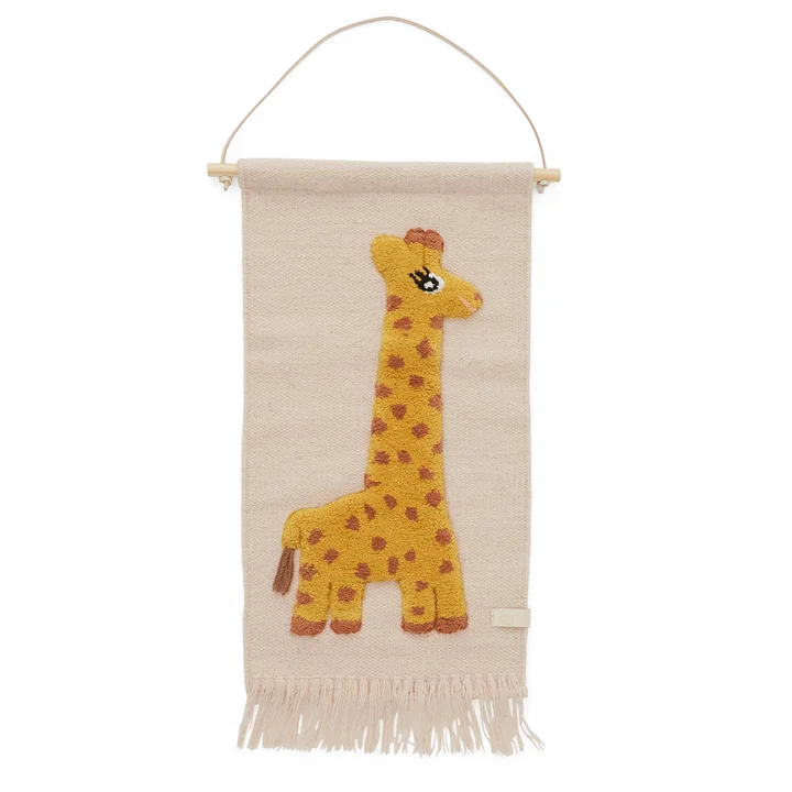 Kindertapijt met dierenmotief, giraffe/roos van OYOY