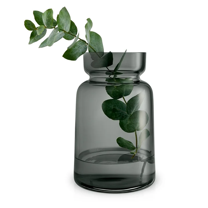 Silhouet glazen vaas H 18,5 cm van Eva Solo in gerookt grijs.