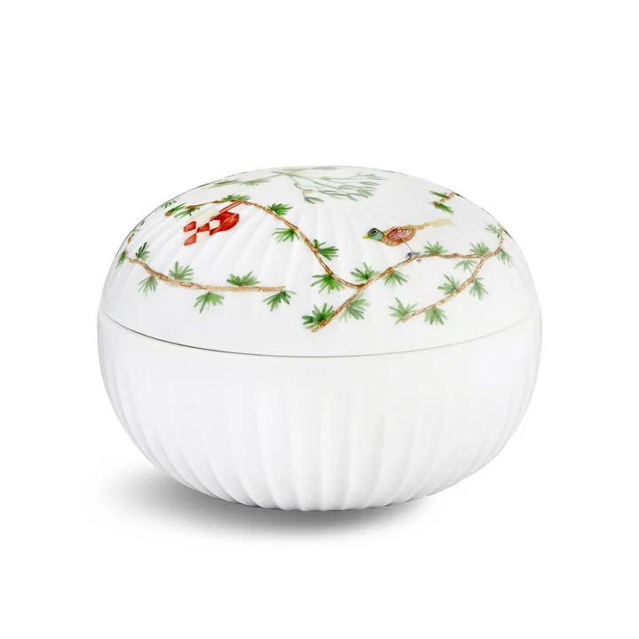 Hammershøi Bonbonniere Kerstmis door Kähler Design in wit met versiering