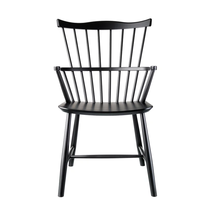 J52B Fauteuil, zwart beukenhout van FDB Møbler