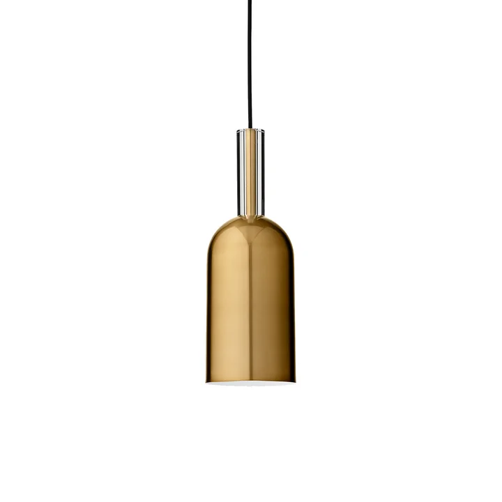 Luceo hanglamp, Ø 12 x H 35 cm, goud / transparant door AYTM, Ø 12 x H 35 cm.