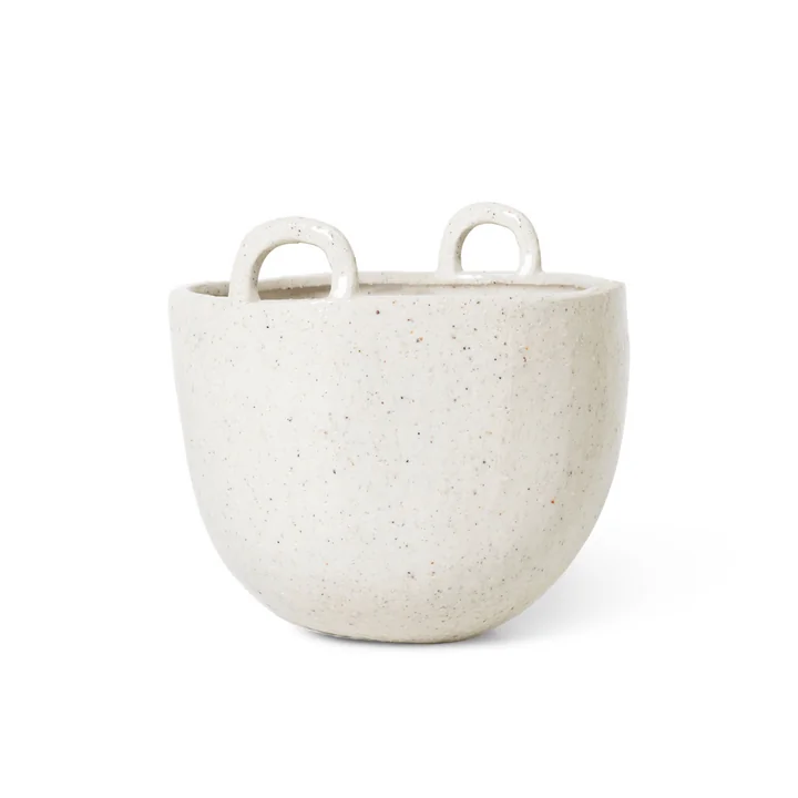 Speckle Plantenpot, Ø 18,5 x H 19 cm van Ferm Living in gebroken wit