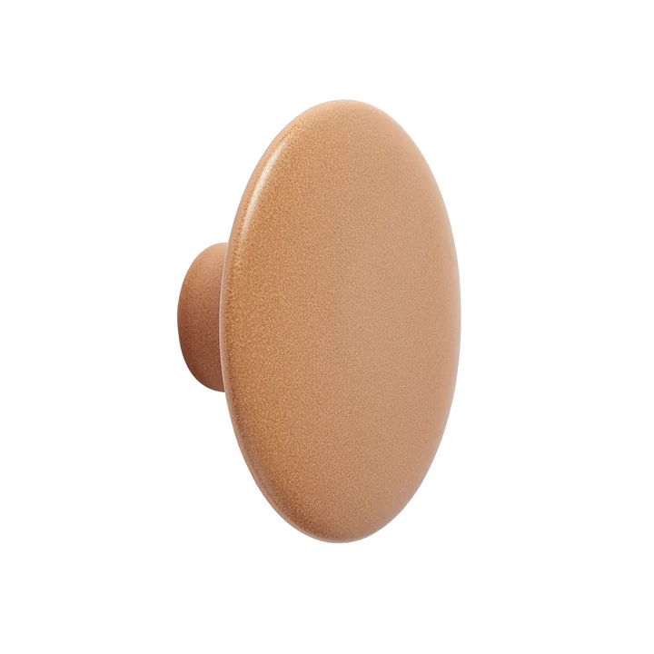 Wandhaak "The Dots" keramiek enkel Ø 13 cm van Muuto in gebrand oranje