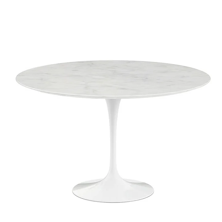 Saarinen Tulip Bistrotafel Ø 120 cm van Knoll in wit/marmer Statuarietto