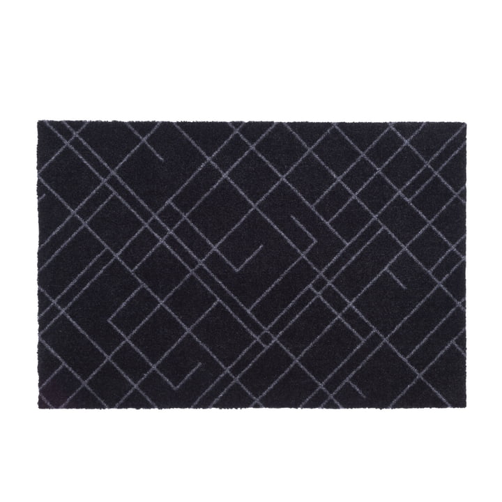 Lines Deurmat 60 x 90 cm vanaf tica copenhagen in zwart / grijs