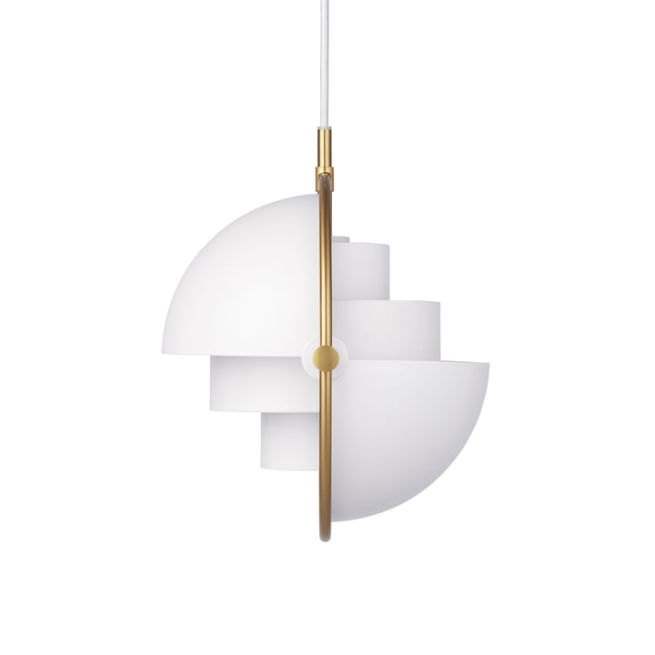 Multi-Lite Hanglamp S van Gubi in messing / wit