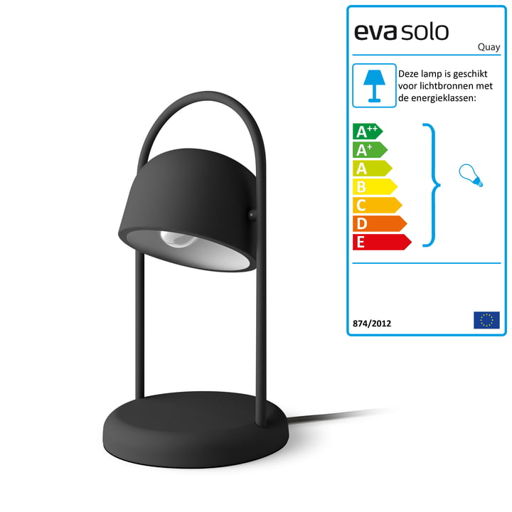 Kade tafellamp Ø 16 x H 40 cm van Eva Solo in het zwart
