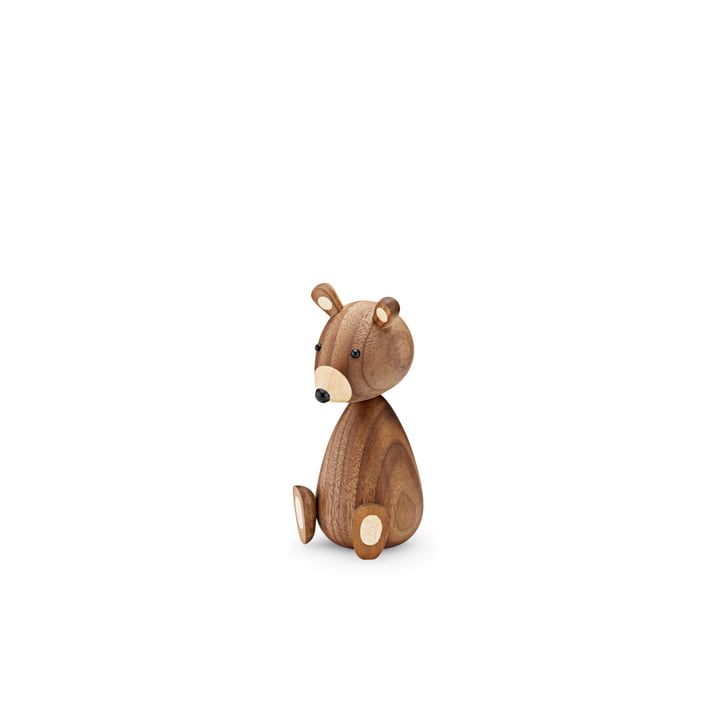 Babybeer houten figuur H 11 cm van Lucie Kaas in notenhout