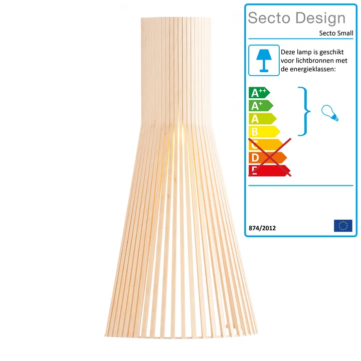 Secto 4230 wandlamp van Secto in berkenhout