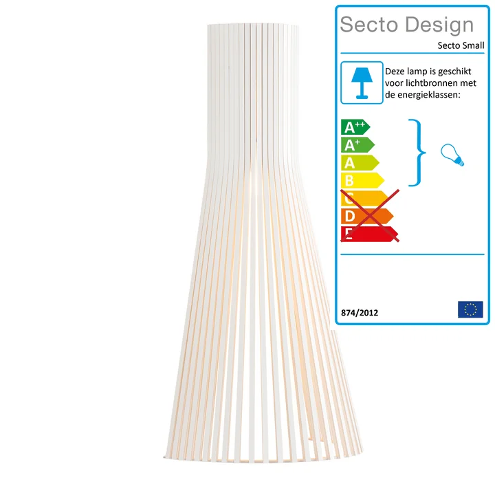 Secto 4230 wandlamp van Secto in het wit