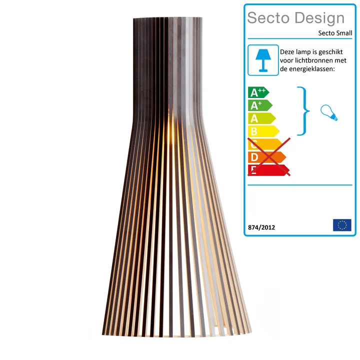Secto 4230 wandlamp van Secto in het zwart