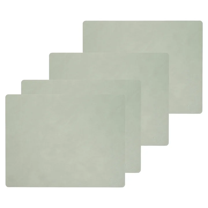 Placemat Square L , 35 x 45 cm van Lind DNA in Nupo olijfgroen (set van 4)