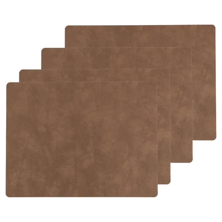 Placemat Square L , 35 x 45 cm van Lind DNA in Nupo natuur (set van 4)