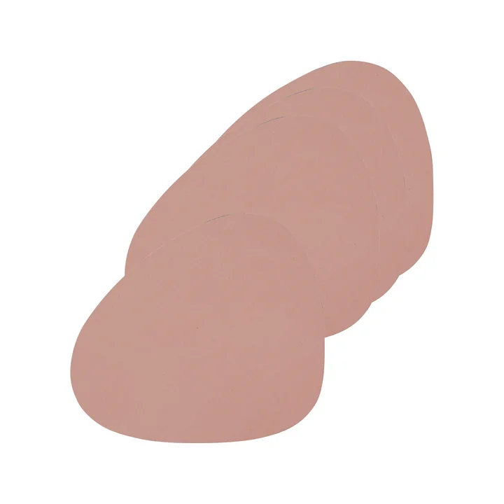 Glasuntersetzer Curve van Lind DNA in Nupo roos (set van 4)