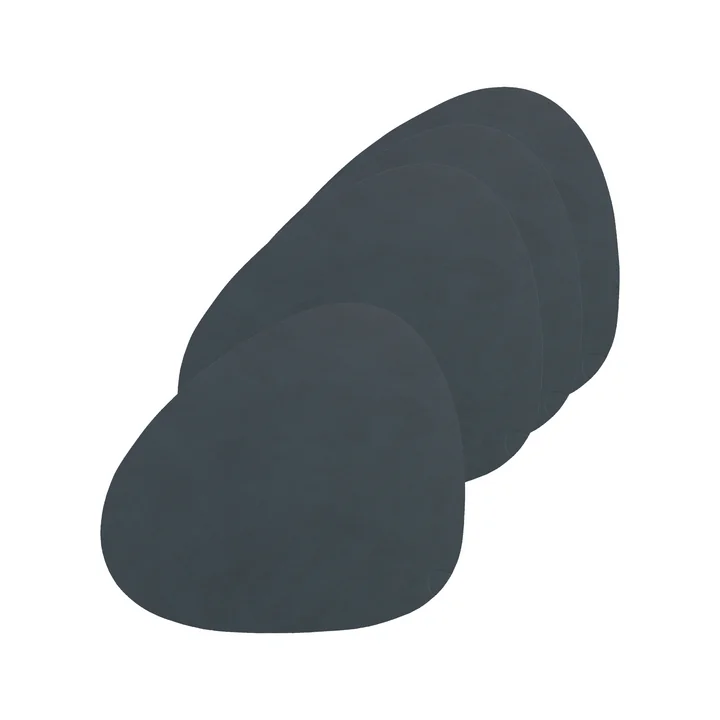 Glasuntersetzer Curve van Lind DNA in Nupo antraciet (set van 4)