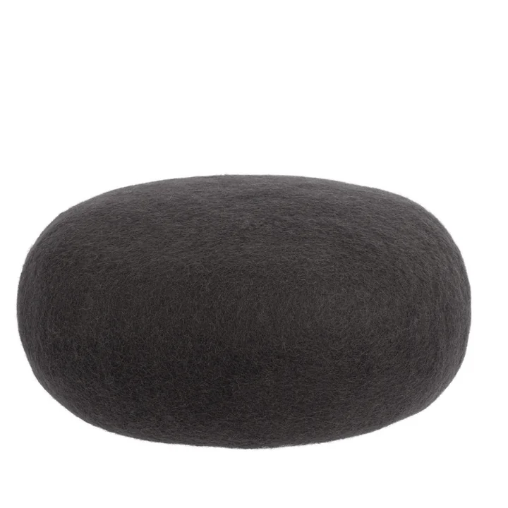 Kuno Pouf Ø 48 x H 18 cm bij myfelt in antraciet