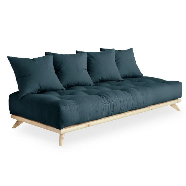 Senza Sofa van Karup Design in pijnbomen natuur / benzineblauw