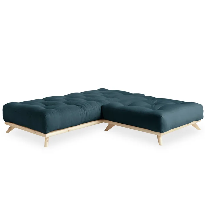 Senza Sofa van Karup Design in pijnbomen natuur / benzineblauw