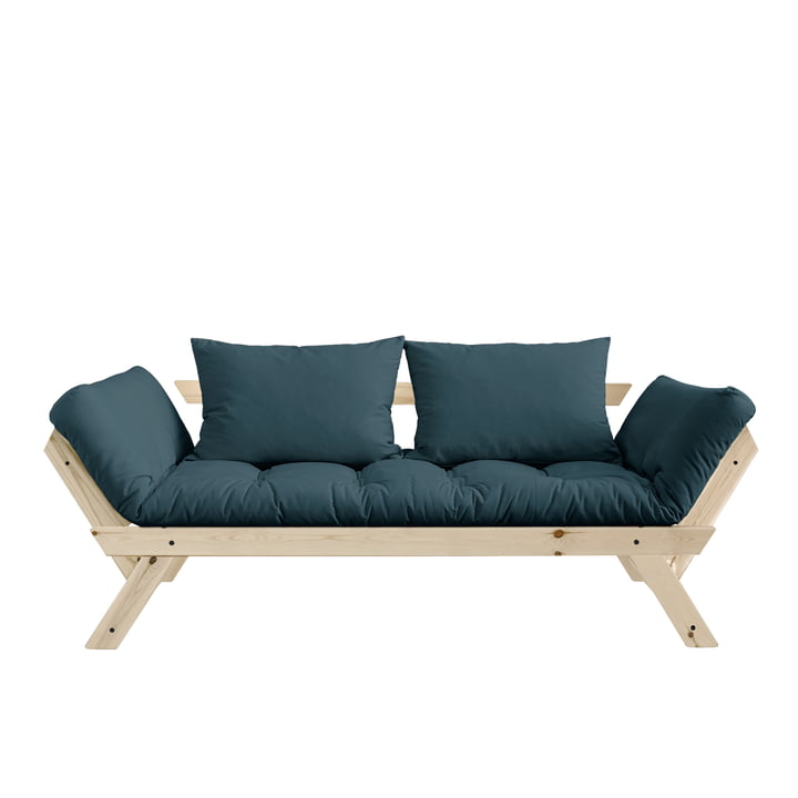 Bebop Sofa van Karup Design in natuurlijk dennenhout / benzine blauw