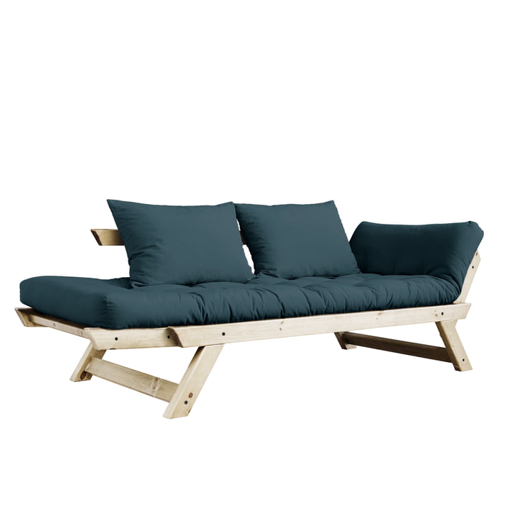 Bebop Sofa van Karup Design in natuurlijk dennenhout / benzine blauw