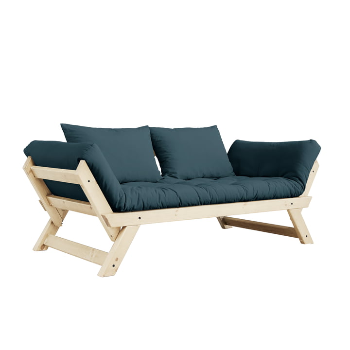 Bebop Sofa van Karup Design in natuurlijk dennenhout / benzine blauw