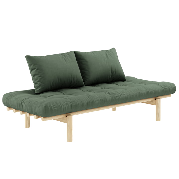 Pace Daybed van Karup Design in dennennatuur / olijfgroen