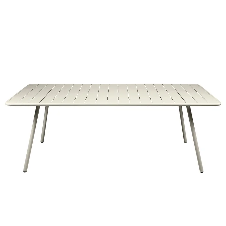 Luxembourg Tafel, rechthoekig, 100 x 207 cm, kleigrijs van Fermob