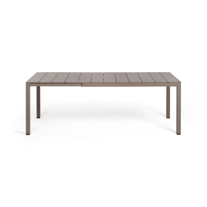 Rio Alu Uitschuiftafel 140, tortora van Nardi