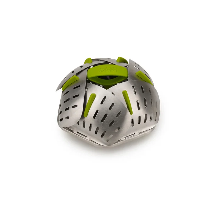 Bloom Stalen opvouwbare stoombootinzet, groen door Joseph Joseph